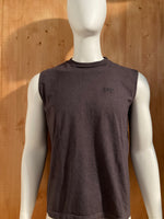 REEBOK MUSCLE TANK TOP Graphic Print Adult T-Shirt Tee Shirt M MD Medium Charcoal Gray Sleeveless Shirt