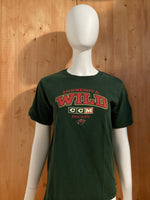 REEBOK "MINNESOTA WILD" CCM HOCKEY Graphic Print Kids Youth Unisex T-Shirt Tee Shirt M Medium MD Dark Green Shirt