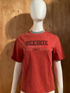 REEBOK "ATHLETIC DEPT" VARSITY DIVISION Graphic Print Kids Youth Unisex T-Shirt Tee Shirt M Medium MD Burnt Orange Shirt