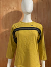 REEBOK EMBROIDERED LOGO Unisex Kids Youth T-Shirt Tee Shirt L Large Lrg Dark Yellow Long Sleeve Shirt