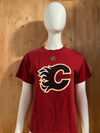 REEBOK "CALGARY FLAMES" DION PHANEUF #3 NHL HOCKEY Graphic Print Kids Youth Unisex T-Shirt Tee Shirt M Medium MD Red Shirt