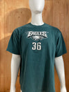 REEBOK "BRIAN WESTBROOK" PHILADELPHIA EAGLES #36 NFL FOOTBALL Graphic Print Adult T-Shirt Tee Shirt 2XL XXL Dark Green Shirt