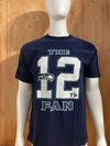 REEBOK "THE 12TH FAN" SEATLLE SEAHAWKS NFL FOOTBALL Graphic Print Adult T-Shirt Tee Shirt M Medium MD Dark Blue Shirt