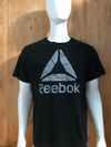 REEBOK Graphic Print Adult T-Shirt Tee Shirt XL Xtra Extra Large Black Shirt