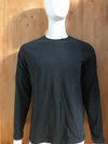 REEBOK Graphic Print Adult T-Shirt Tee Shirt L Lrg Large Dark Gray Long Sleeve Shirt
