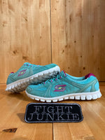 SKECHERS SKETCHERS FLEX FUSION Women's Size 8.5 Slip On Shoes Sneakers Aqua 22698S