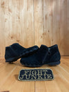 SKECHERS SKETCHERS BIKERS ZAPPIEST Womens Size 7W Suede Ankle Boots Triple Black 49590W