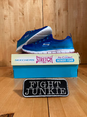 SKECHERS SKETCHERS STRECH FIT Women's Size 8.5 Athletic Slip On Shoes Sneakers Blue 22718