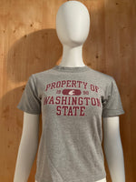 SOFFE "PROPERTY OF WASHINGTON STATE" Graphic Print Kids Youth Unisex T-Shirt Tee Shirt M Medium MD Gray Shirt