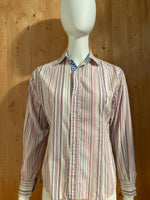 SOUTHPOLE Adult T-Shirt Tee Shirt L Lrg Large Striped Long Sleeve Shirt