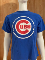 STITCHES "CHICAGO CUBS" 2005 Graphic Print Adult L Large Lrg Blue T-Shirt Tee Shirt