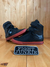 RARE! SUPRA TK SOCIETY TERRY KENNEDY PRO MODEL Men Size 10 Perforated Leather High Top Shoes Sneakers Black