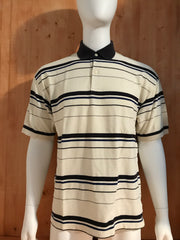 TOMMY HILFIGER VTG 90s CREST T-Shirt Tee Shirt XL Extra Large Xtra Lrg Striped Polo