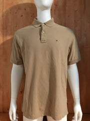 TOMMY HILFIGER Adult T-Shirt Tee Shirt XL Extra Large Xtra Lrg Tan 2008 Polo Shirt