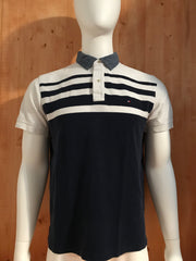 TOMMY HILFIGER CUSTOM FIT Adult T-Shirt Tee Shirt L Large Lrg Striped Strip 2014 Polo Shirt