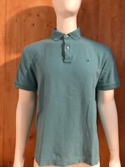 TOMMY HILFIGER Adult T-Shirt Tee Shirt L Large Lrg Light Blue Mint 2014 Polo Shirt