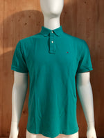 TOMMY HILFIGER CLASSIC FIT Adult T-Shirt Tee Shirt L Large Lrg Green 2016 Polo Shirt