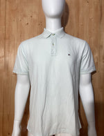 TOMMY HILFIGER Adult T-Shirt Tee Shirt L Large Lrg Sky Blue Pastel Polo Shirt