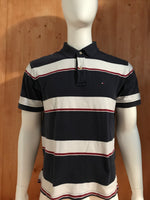 TOMMY HILFIGER Adult T-Shirt Tee Shirt L Large Lrg Striped Stripe Polo Shirt