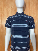 TOMMY HILFIGER Adult T-Shirt Tee Shirt M Medium MD Striped Stripe 2009 Polo Shirt