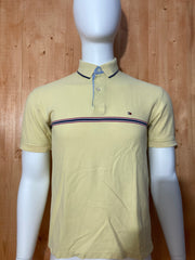 TOMMY HILFIGER Adult T-Shirt Tee Shirt M Medium MD Striped Strip 2003 Polo Shirt