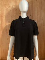 TOMMY HILFIGER CUSTOM FIT Adult T-Shirt Tee Shirt XL Extra Large Xtra Lrg Black 2017 Polo Shirt
