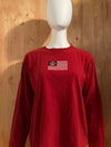 TOMMY HILFIGER VINTAGE VTG MADE IN USA Graphic Print Kids Youth Unisex T-Shirt Tee Shirt XL Xtra Extra Large 2002 Red Long Sleeve Shirt