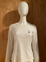 TOMMY HILFIGER JEANS VINTAGE VTG 2001 Adult Women T-Shirt Tee Shirt M MD Medium White Long Sleeve Shirt