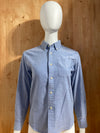 TOMMY HILFIGER Adult Women T-Shirt Tee Shirt M MD Medium Blue Long Sleeve Shirt 2004