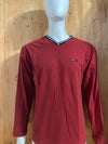 TOMMY HILFIGER JEANS EMBROIDERED LOGO Adult T-Shirt Tee Shirt XL Xtra Extra Large Red Long Sleeve Shirt
