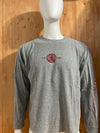 TOMMY HILFIGER "AMERICAN CLASSIC" EST 1985 Graphic Print Adult T-Shirt Tee Shirt L Lrg Large Gray Long Sleeve Shirt