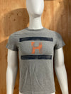 TOMMY HILFIGER Graphic Print Adult T-Shirt Tee Shirt XS Xtra Extra Small Gray Shirt