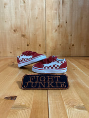 VANS OLD SKOOL Infant Baby Size 5 Canvas & Suede Shoes Sneakers Red & White