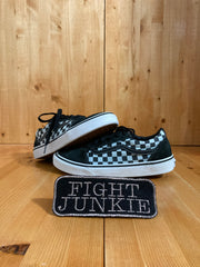 VANS OLD SKOOL PRIMARY CHECK Youth Size 5.5 Low Top Suede & Fabric Shoes Sneakers Black & White 500714